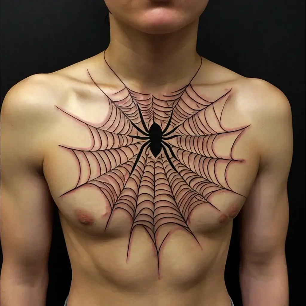 spider web tattoos (25)