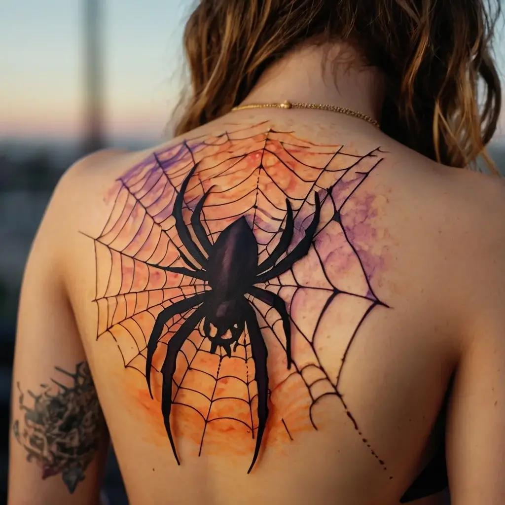 spider web tattoos (43)