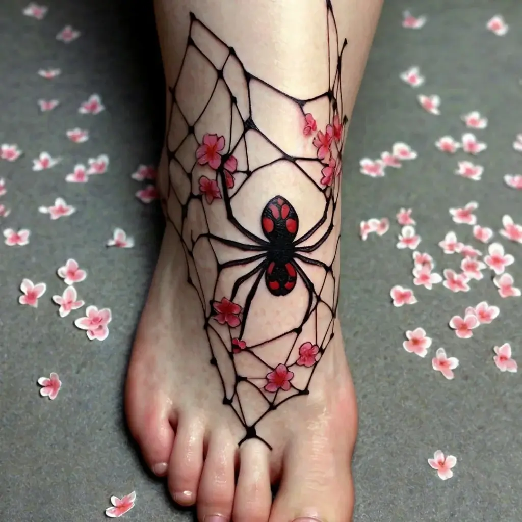 spider web tattoos (45)