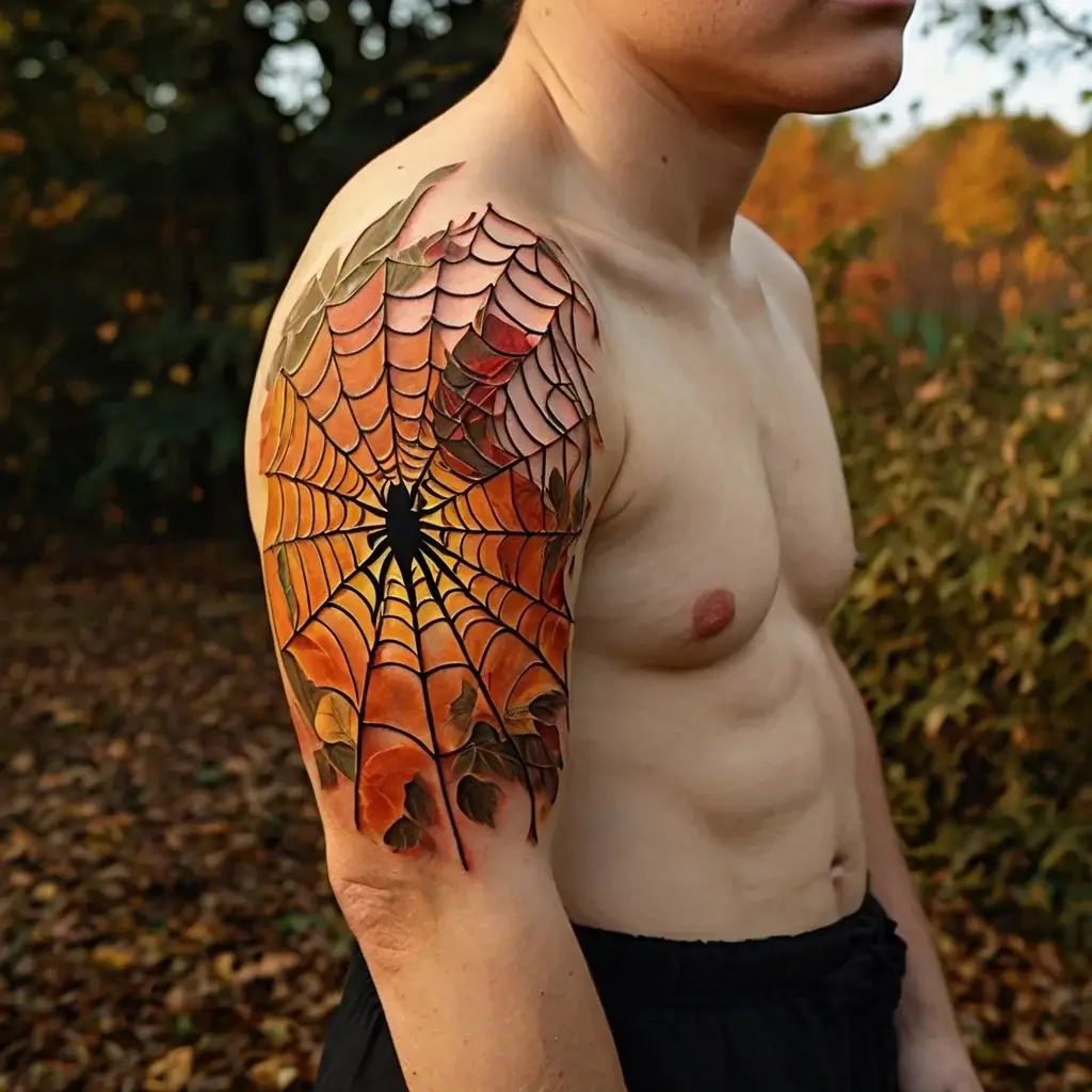 spider web tattoos (48)