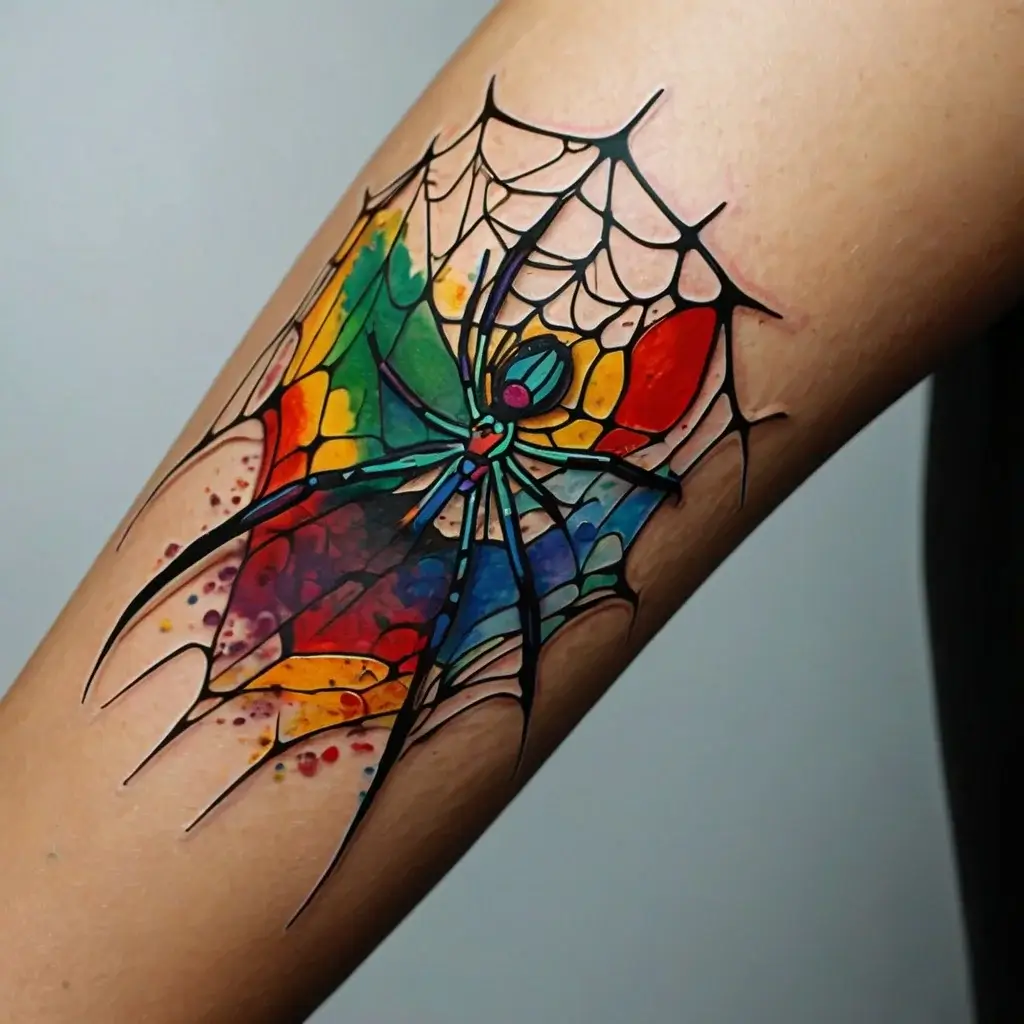 spider web tattoos (52)