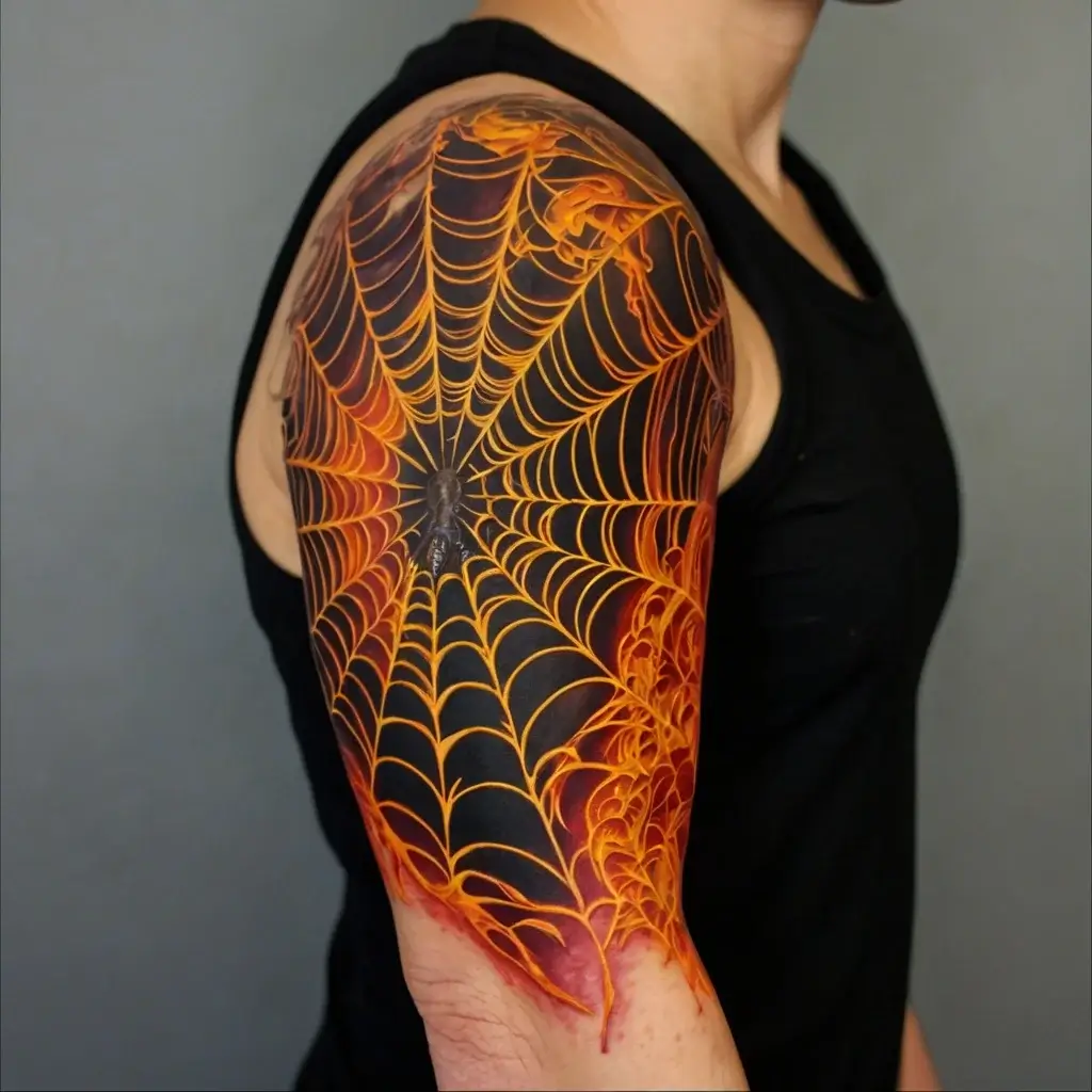 spider web tattoos (53)