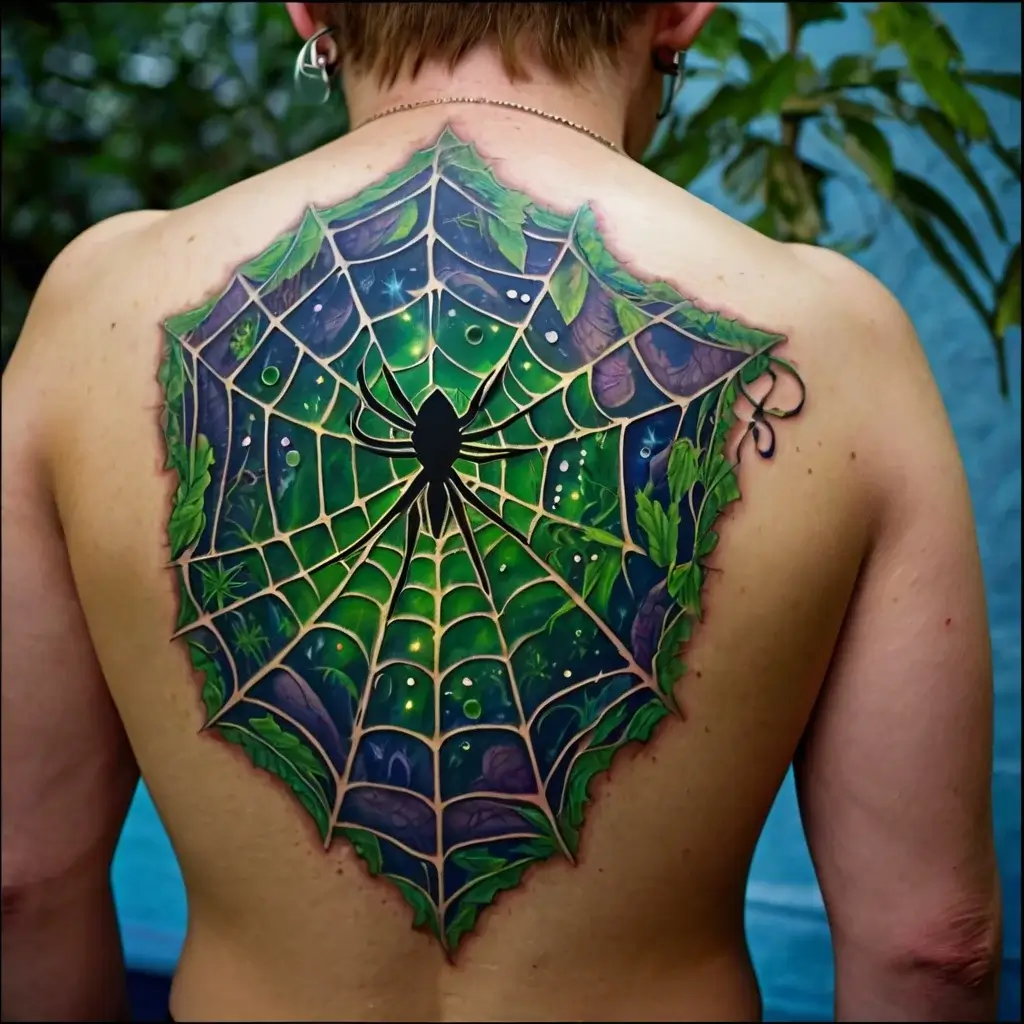 spider web tattoos (55)