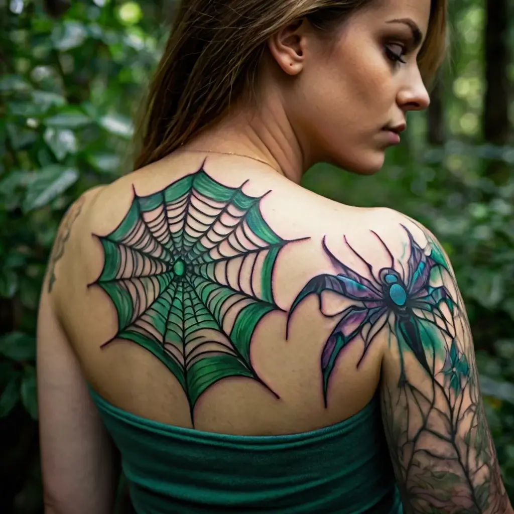 spider web tattoos (58)