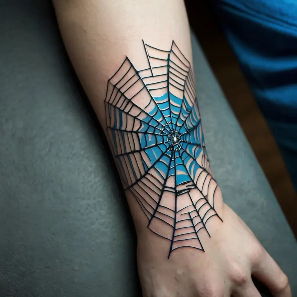 spider web tattoos (60)