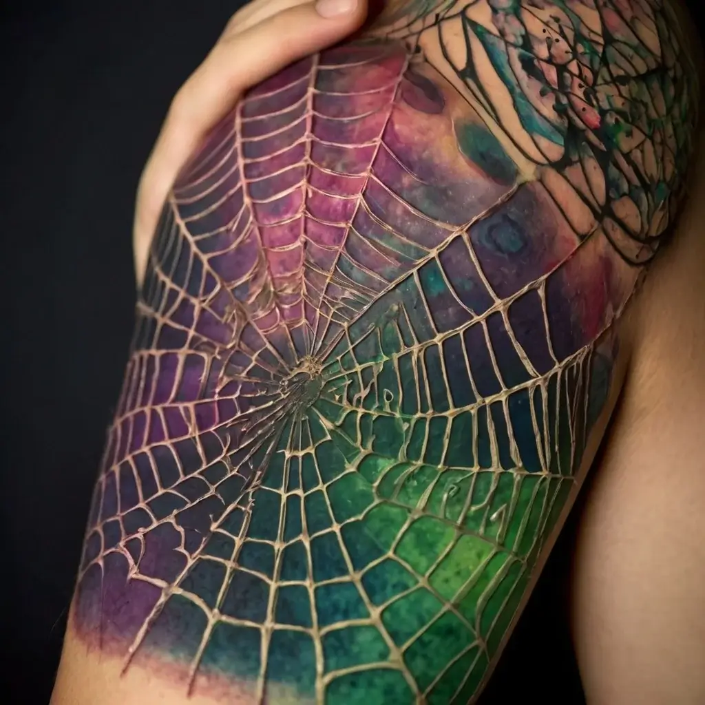 spider web tattoos (66)