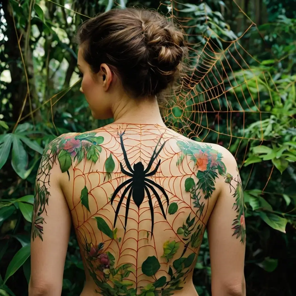 spider web tattoos (68)