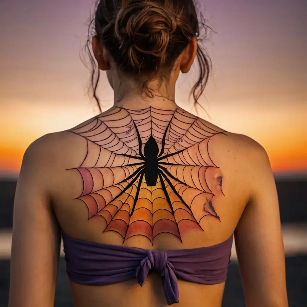 spider web tattoos (69)