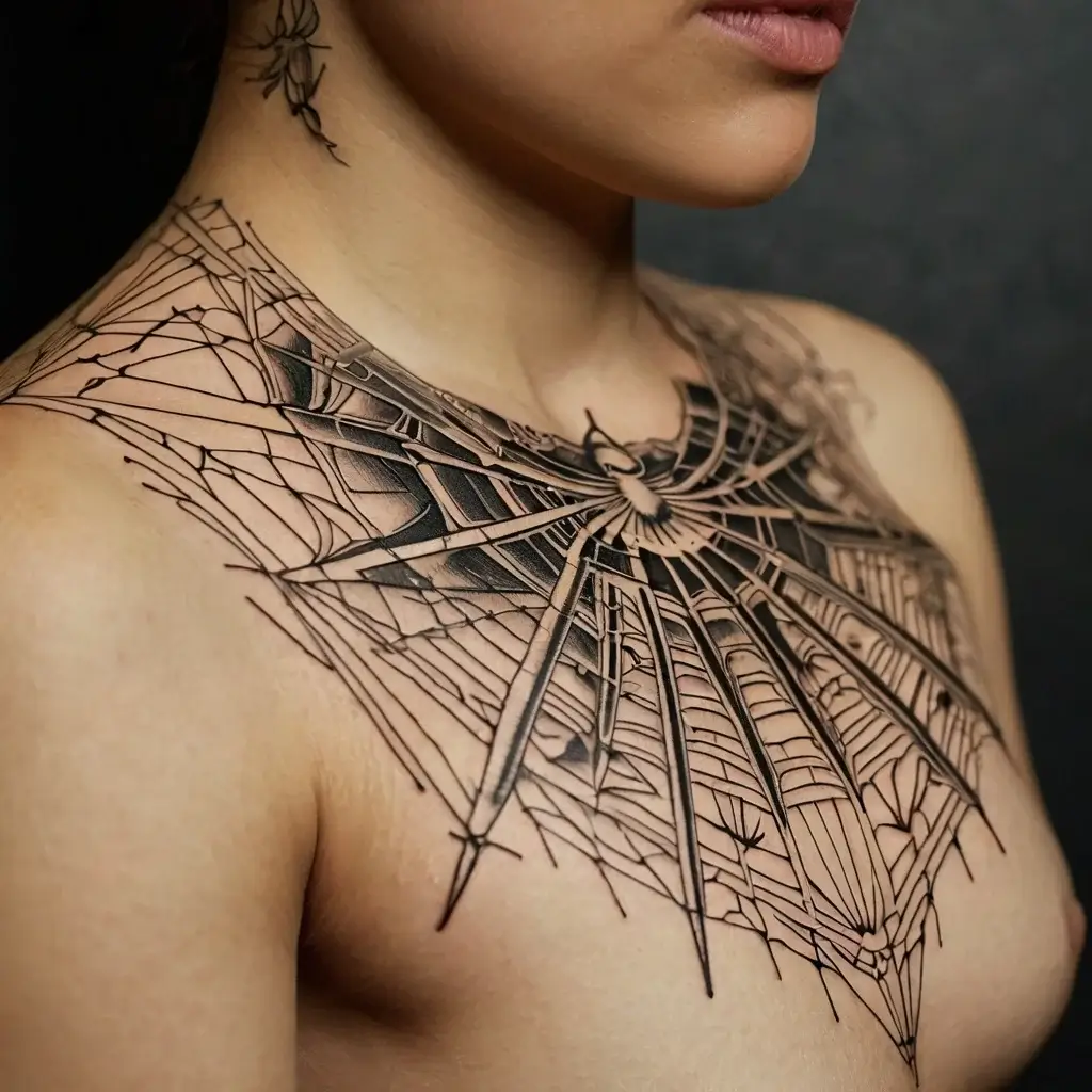 spider web tattoos (77)