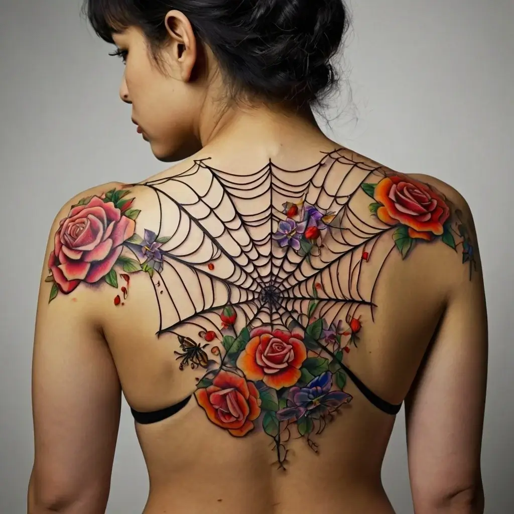 spider web tattoos (87)