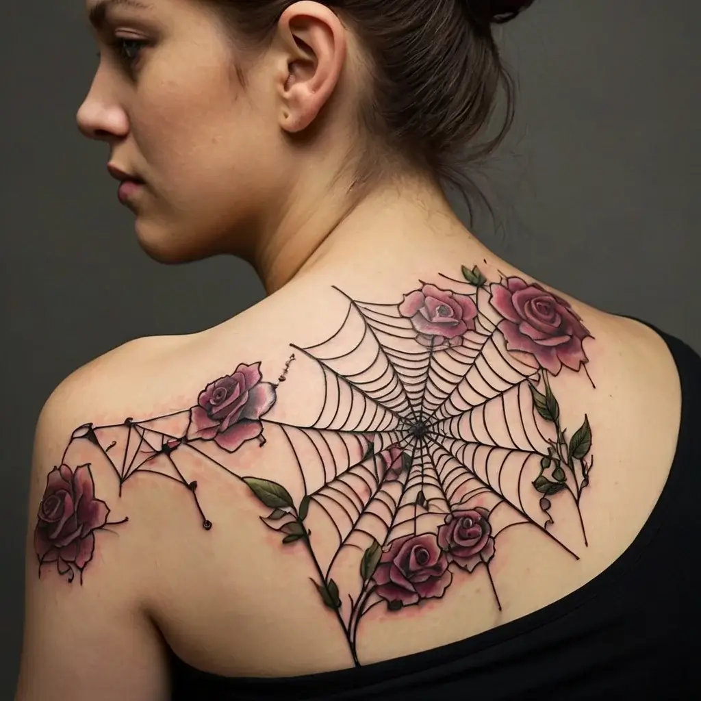 spider web tattoos (89)