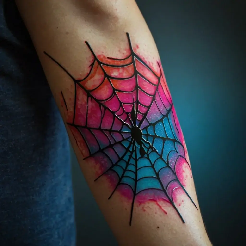 spider web tattoos (91)