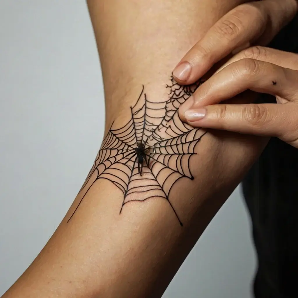 spider web tattoos (94)