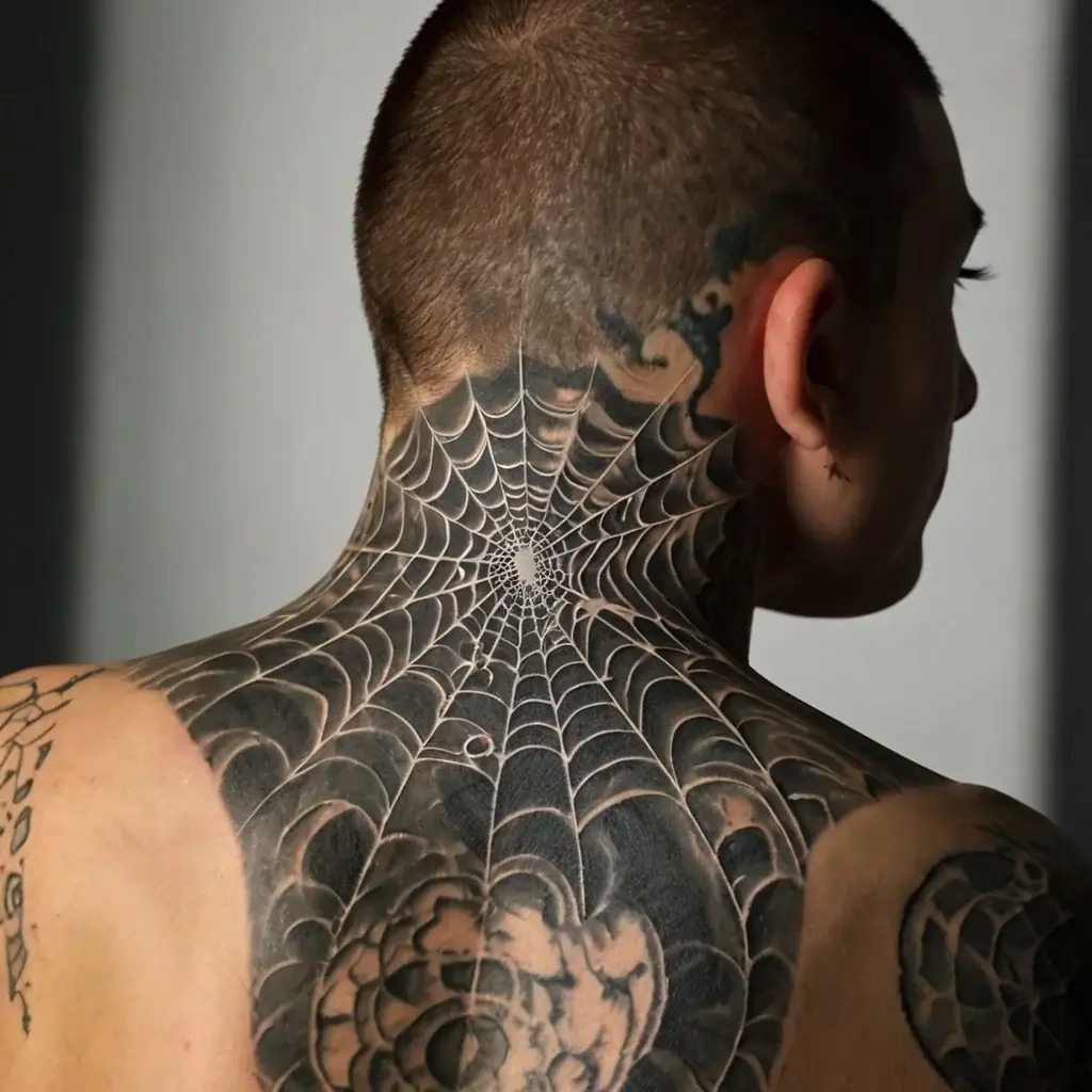 spider web tattoos (97)