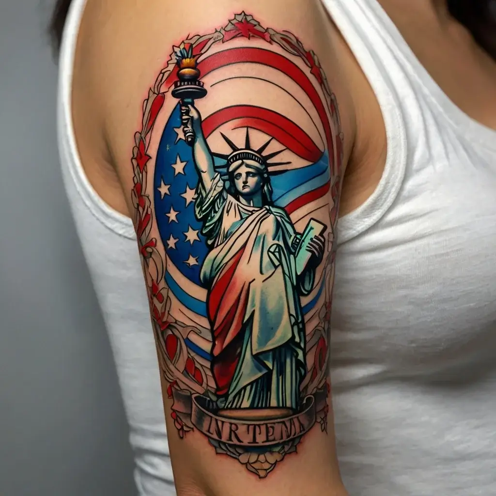 statue of liberty tattoos (25)