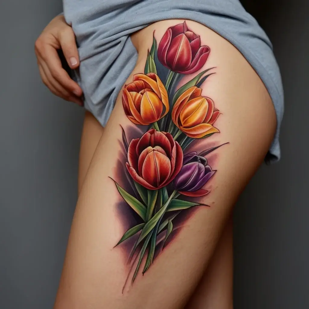 tulip tattoos (50)