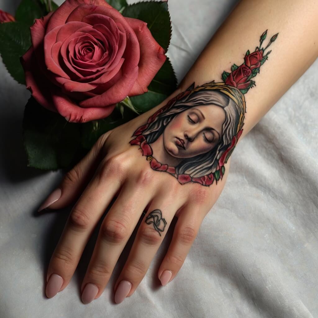 virgin hand mary tattoos (10)