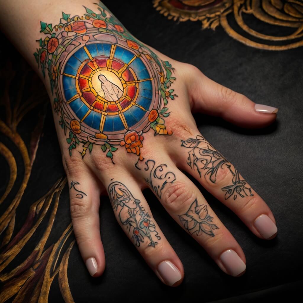 virgin hand mary tattoos (25)