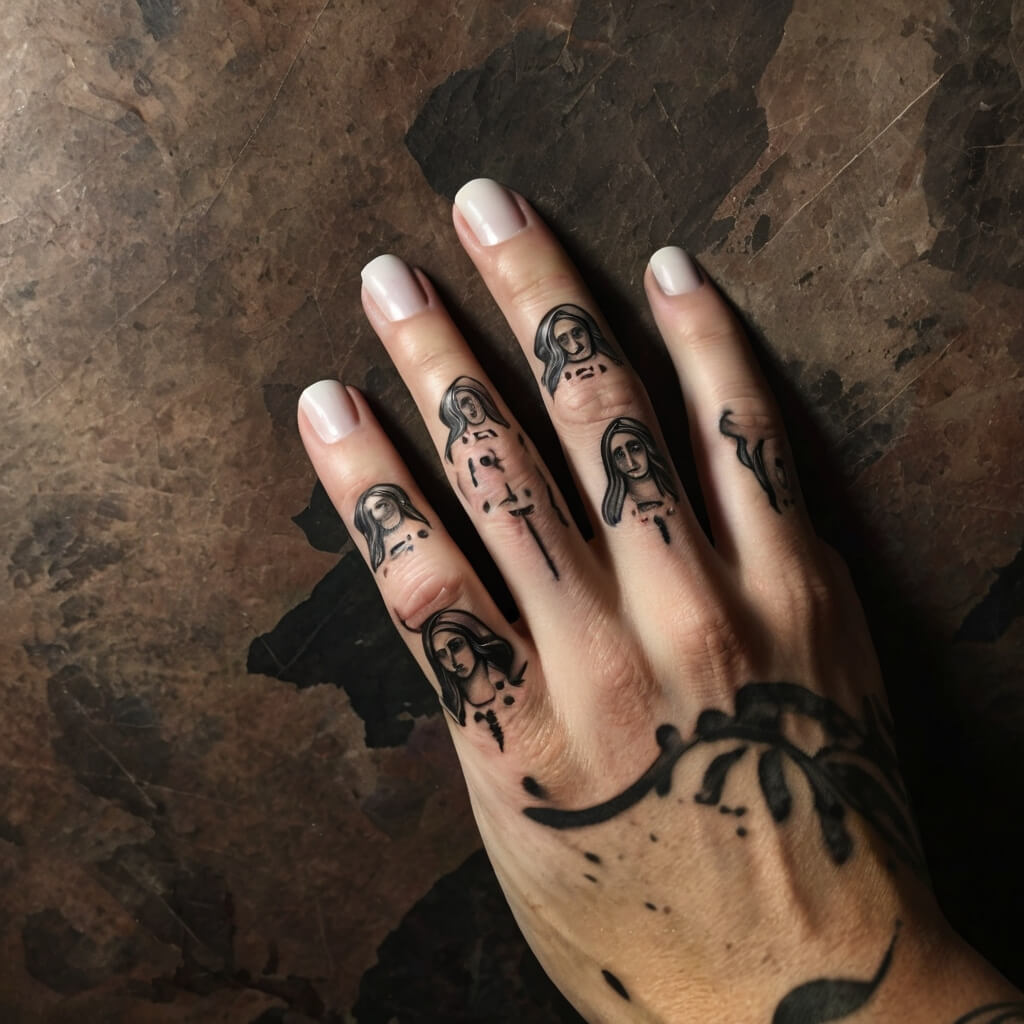 virgin hand mary tattoos (39)