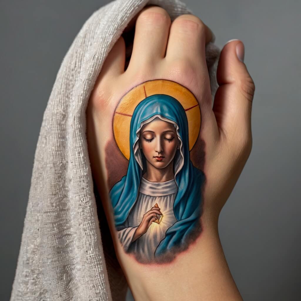 virgin hand mary tattoos (51)