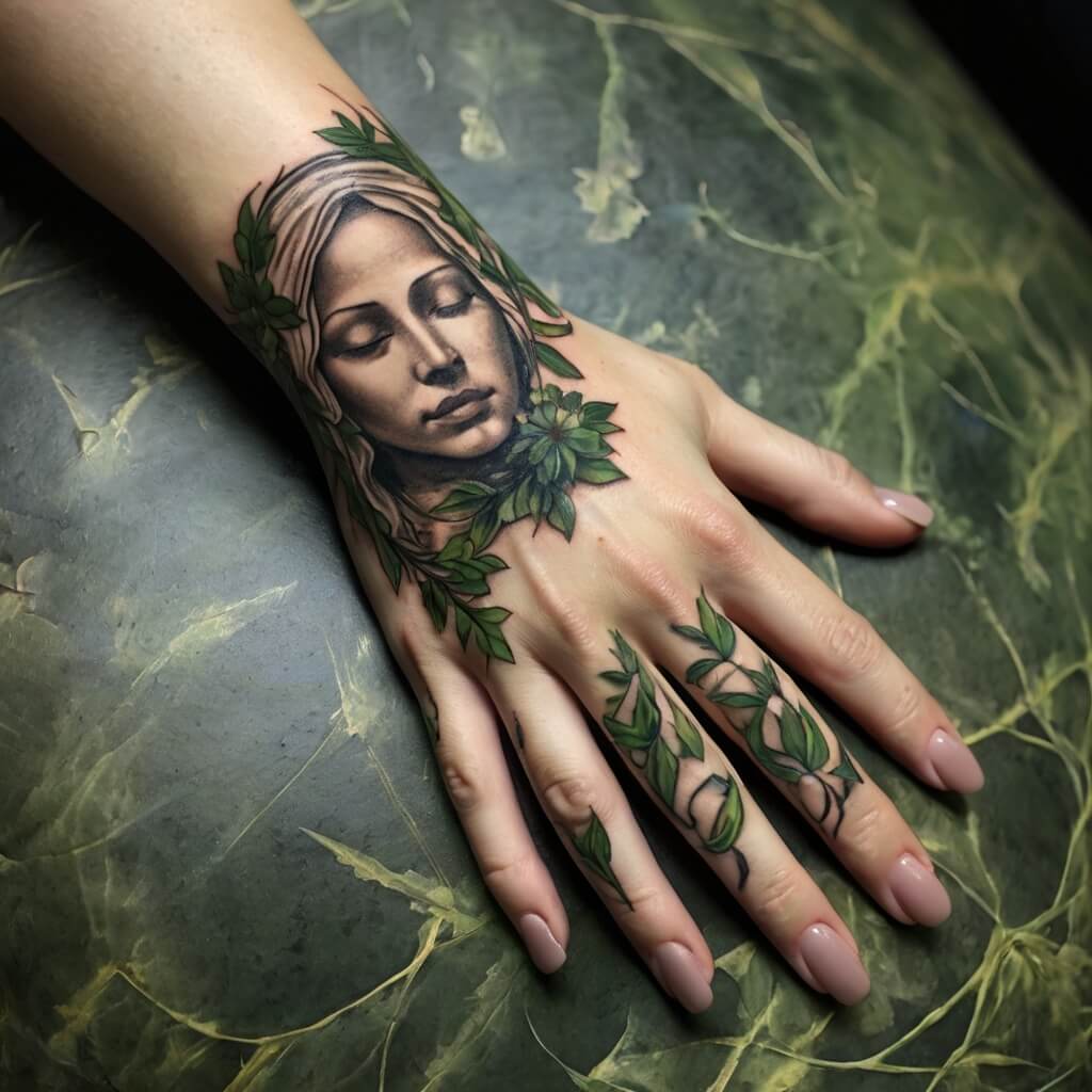 virgin hand mary tattoos (8)