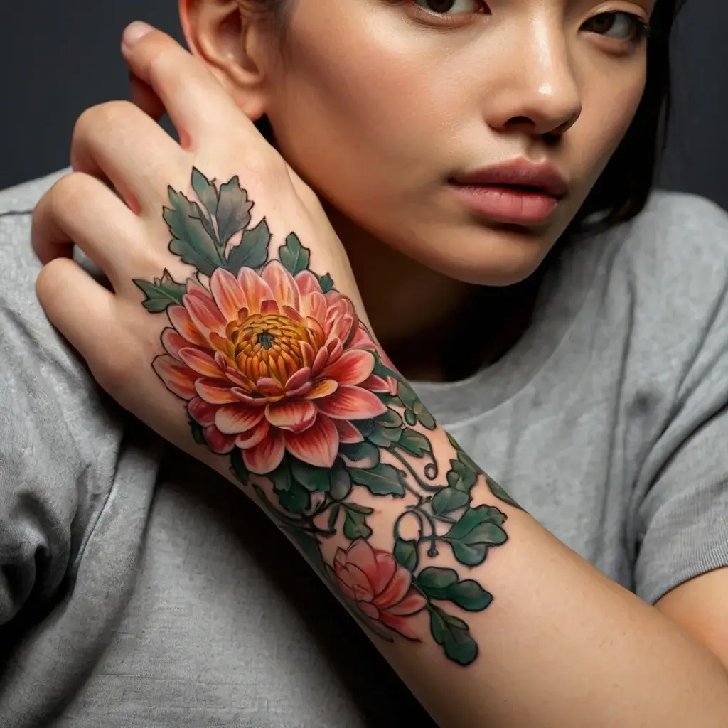 Chrysanthemum Tattoos (10)