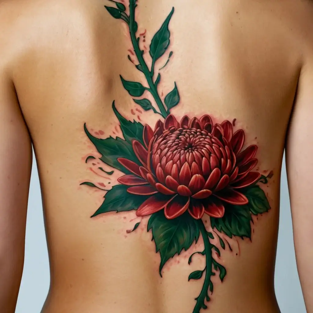 Chrysanthemum Tattoos (18)