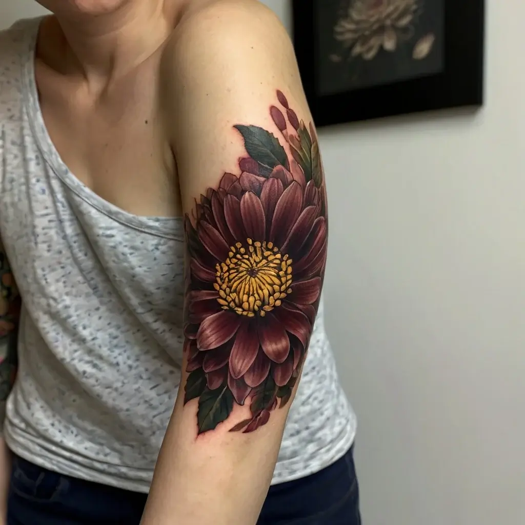 Chrysanthemum Tattoos (28)