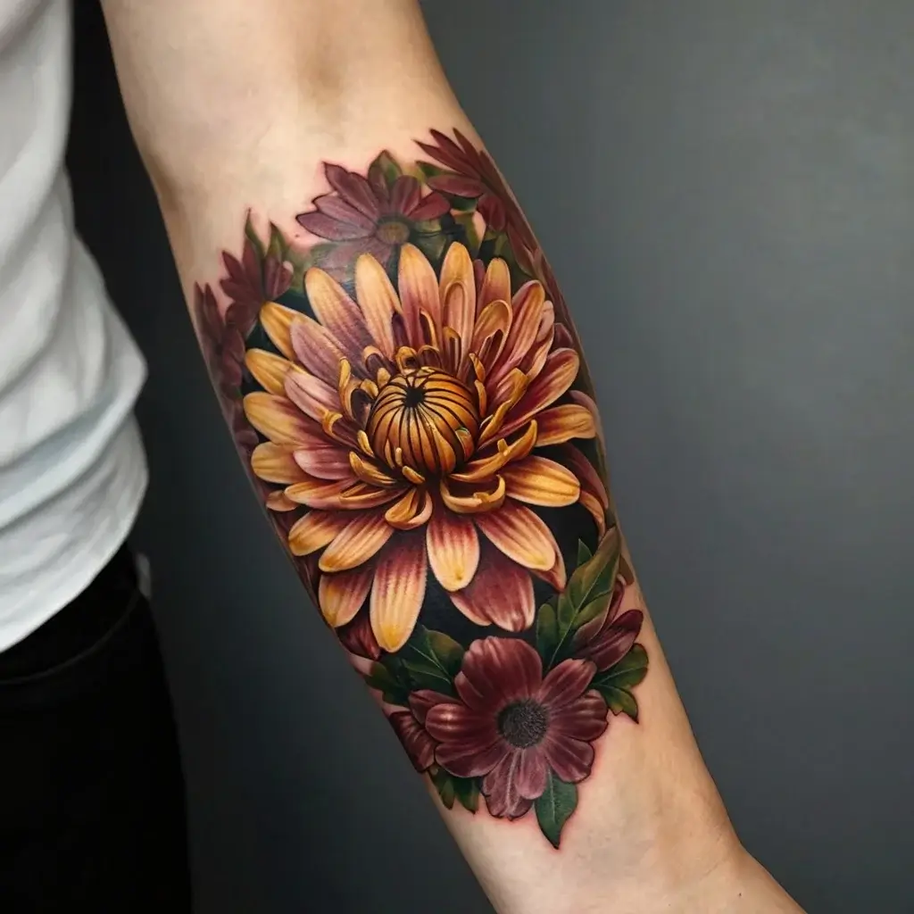 Chrysanthemum Tattoos (29)