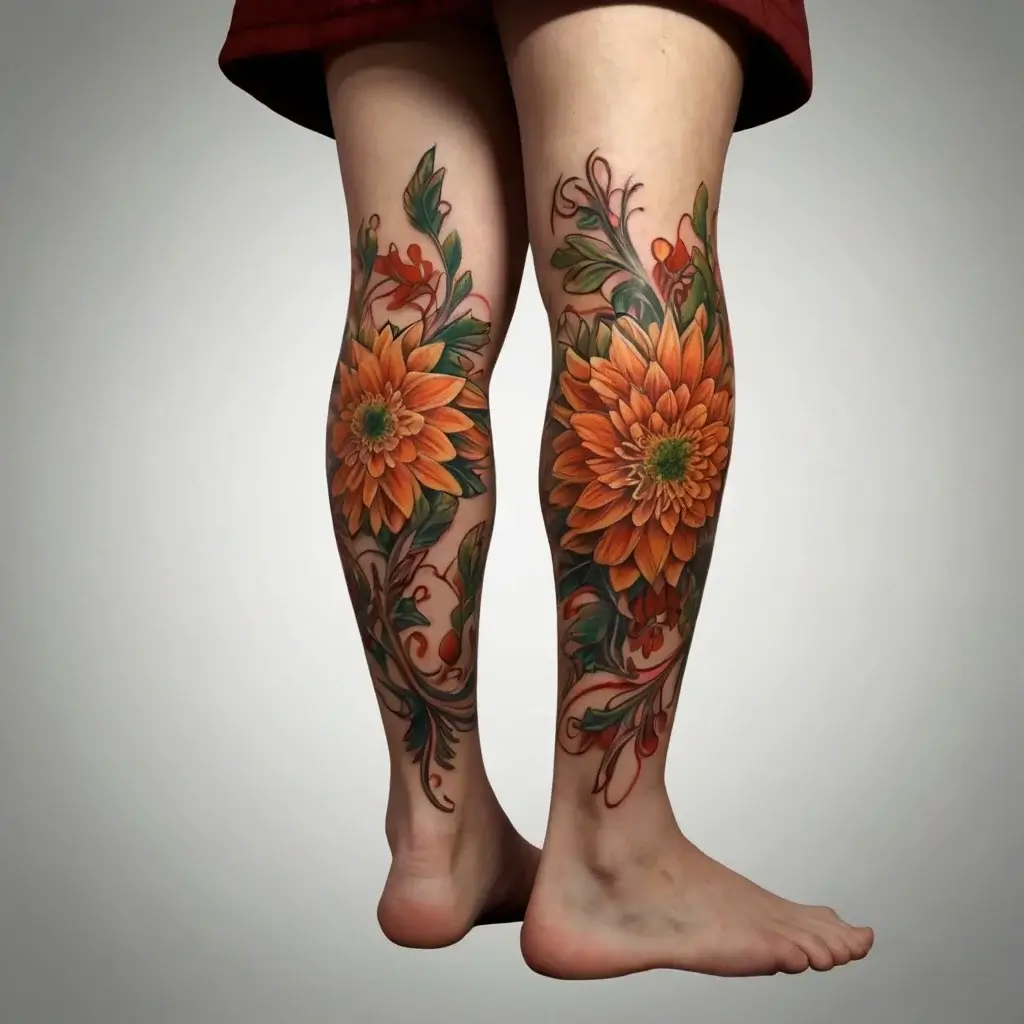 Chrysanthemum Tattoos (4)