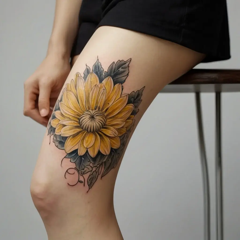 Chrysanthemum Tattoos (40)