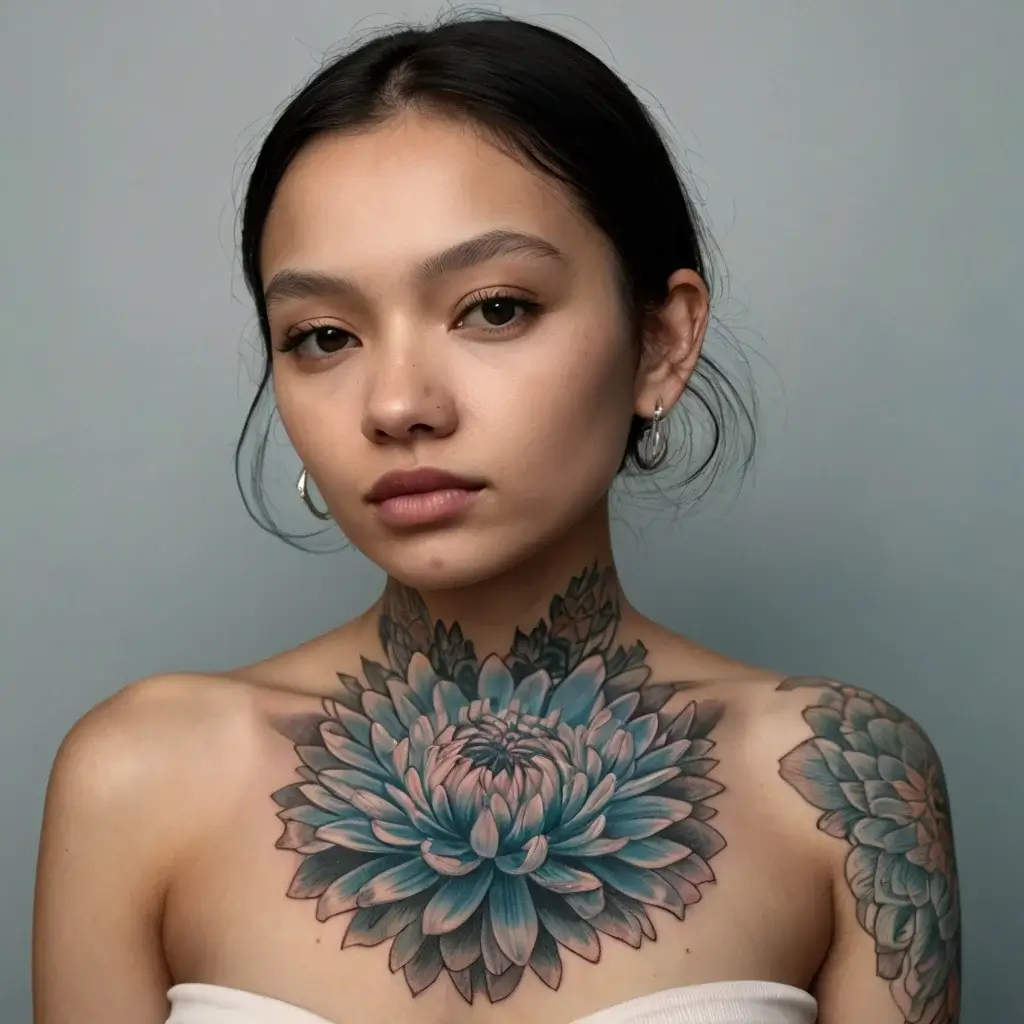 Chrysanthemum Tattoos (44)