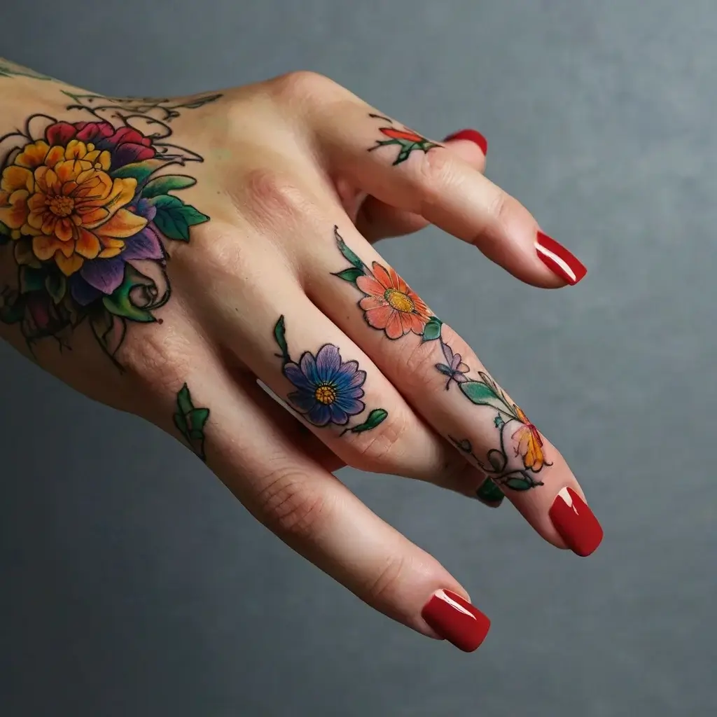 Chrysanthemum Tattoos (57)