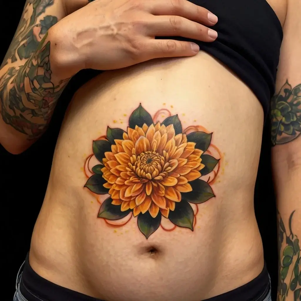 Chrysanthemum Tattoos (59)