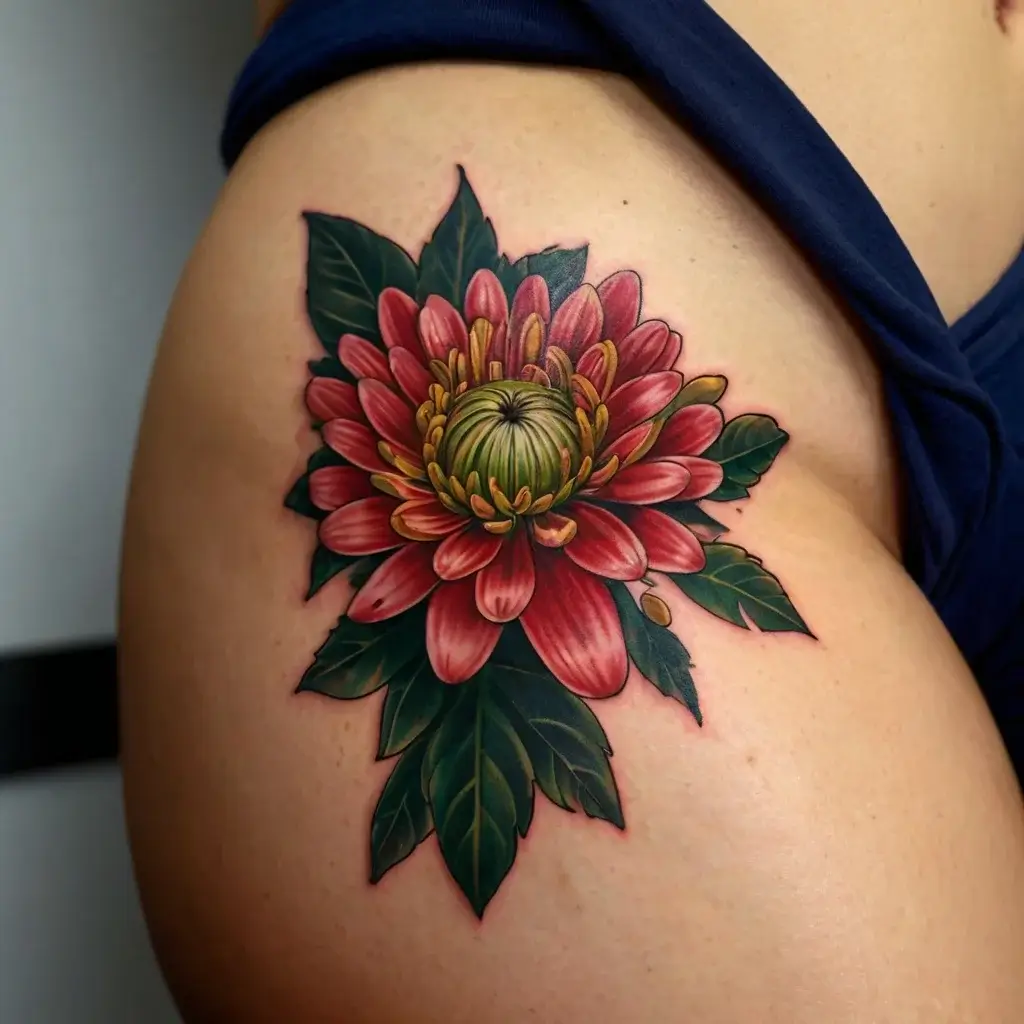 Chrysanthemum Tattoos (69)