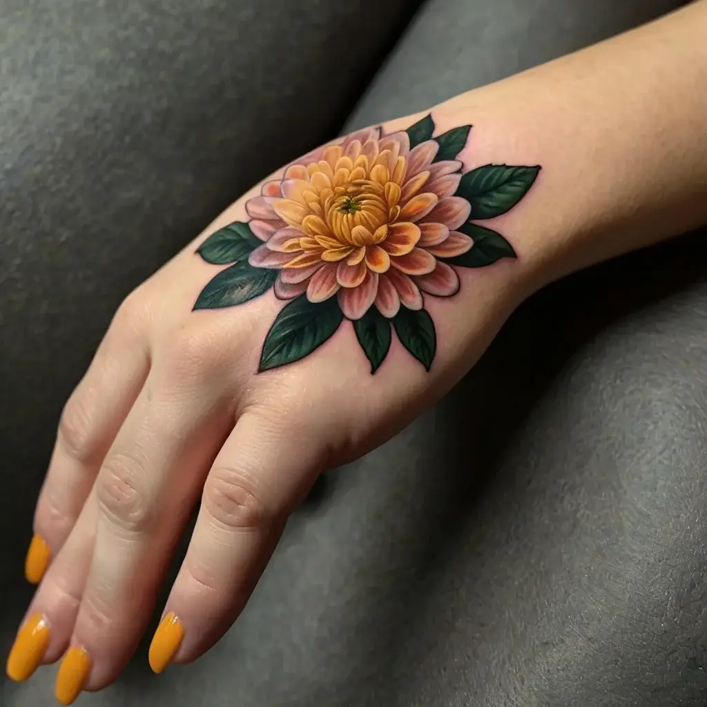 Chrysanthemum Tattoos (74)