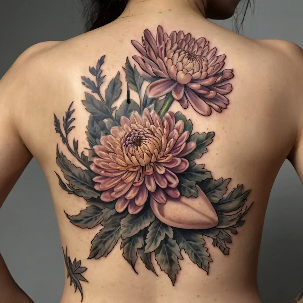 Chrysanthemum Tattoos (78)