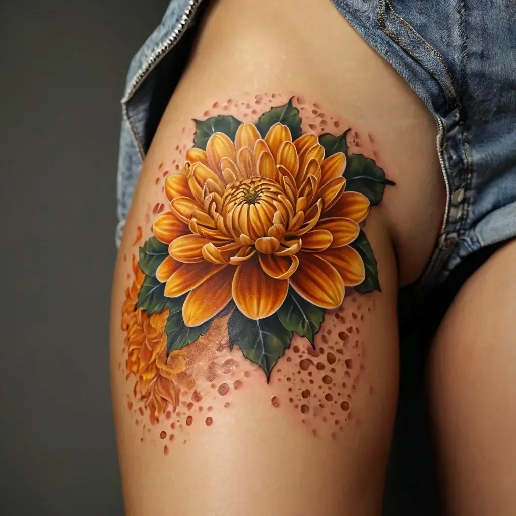 Chrysanthemum Tattoos (79)