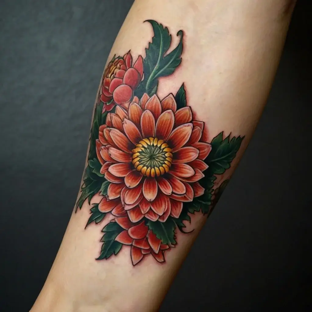 Chrysanthemum Tattoos (8)