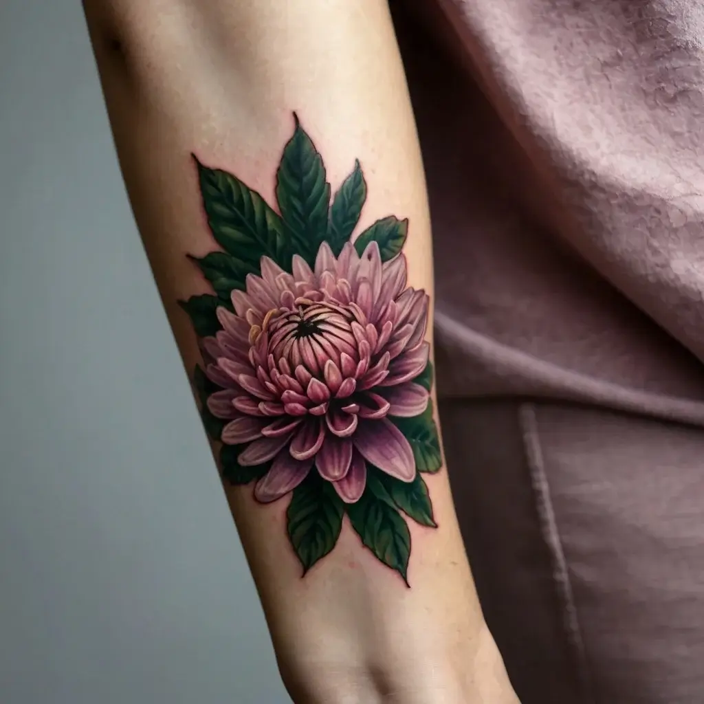 Chrysanthemum Tattoos (80)