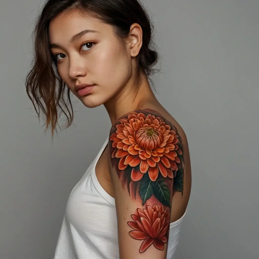 Chrysanthemum Tattoos (83)