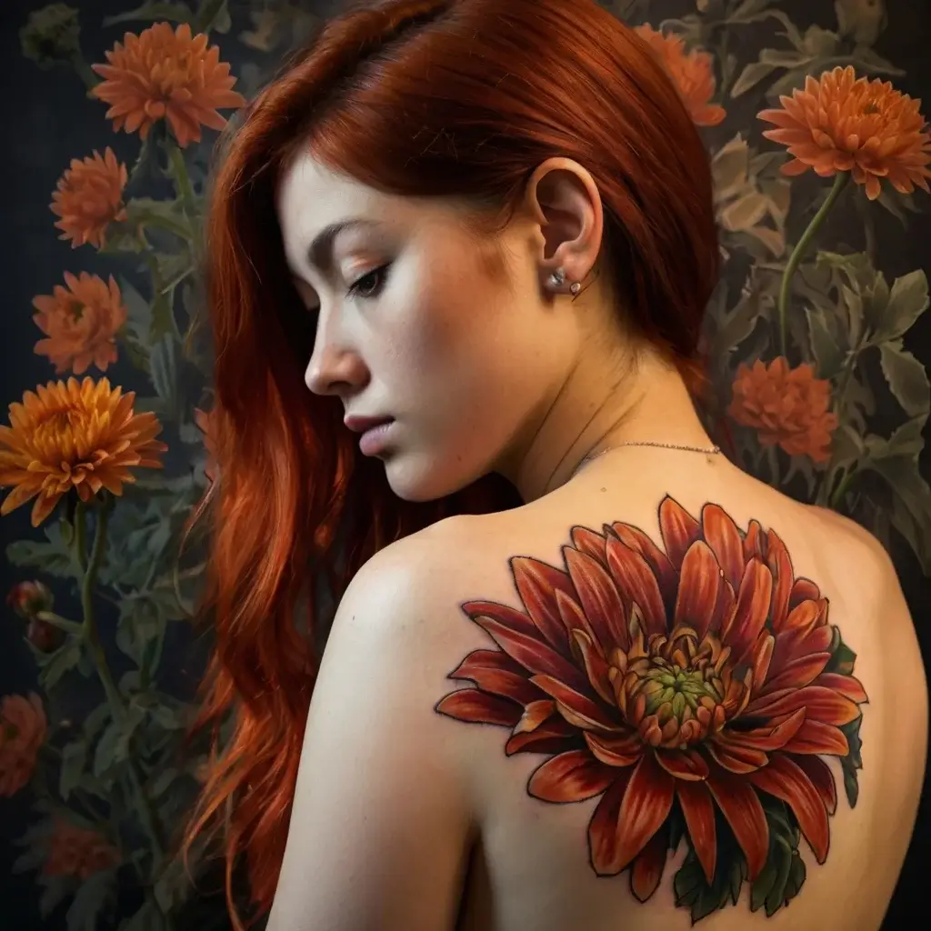 Chrysanthemum Tattoos (84)