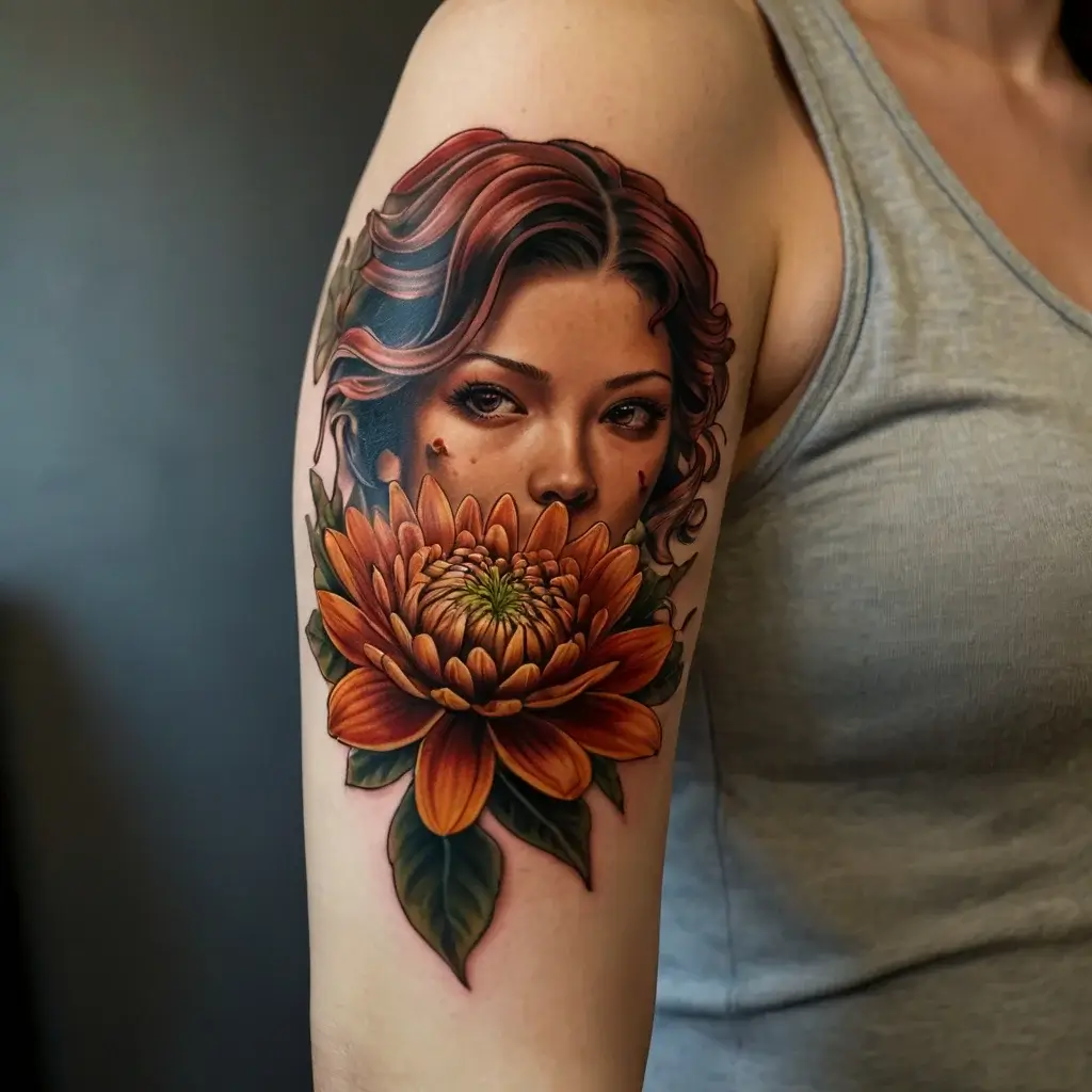 Chrysanthemum Tattoos (85)