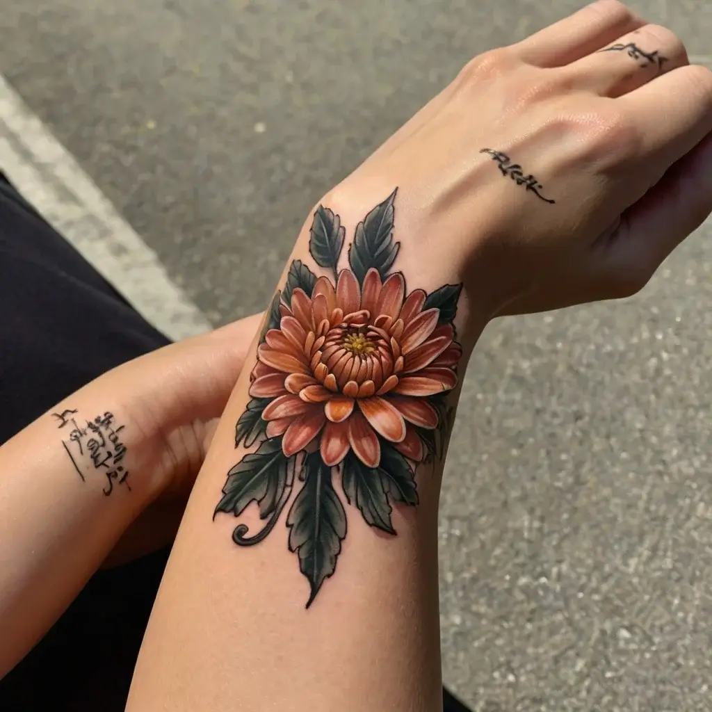 Chrysanthemum Tattoos (9)