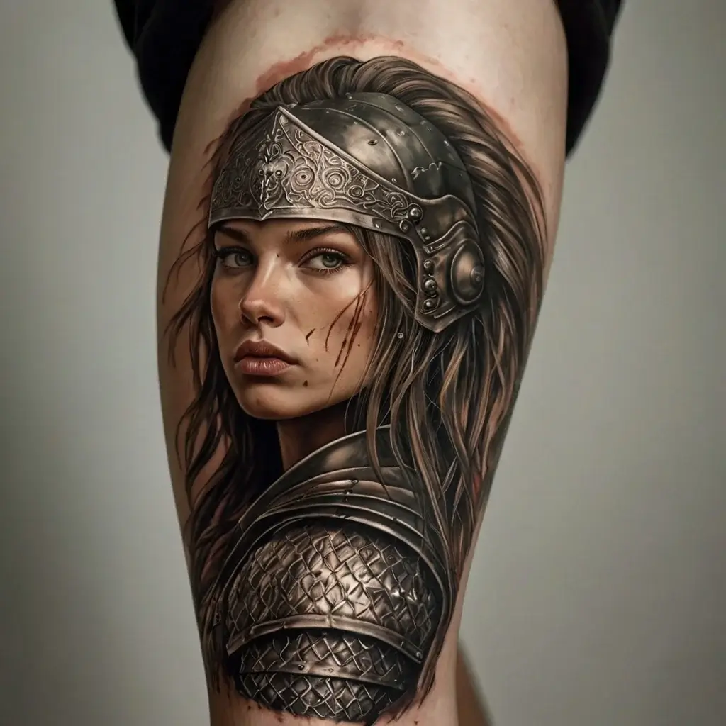 Female Warrior Tattoos (37)