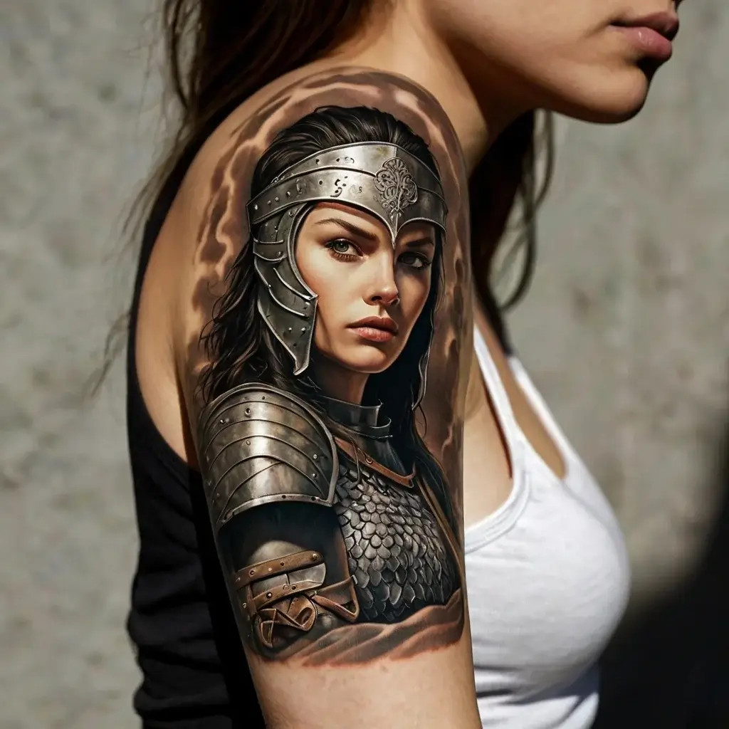 Female Warrior Tattoos (38)