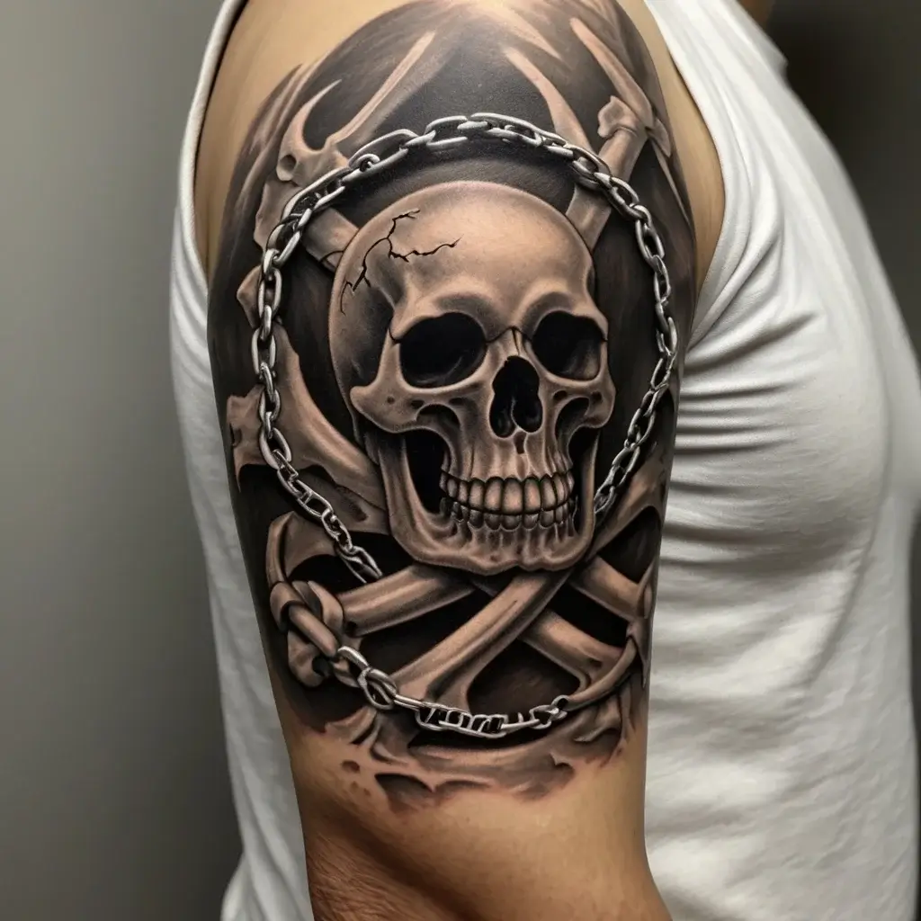 Jolly roger tattoo (60)