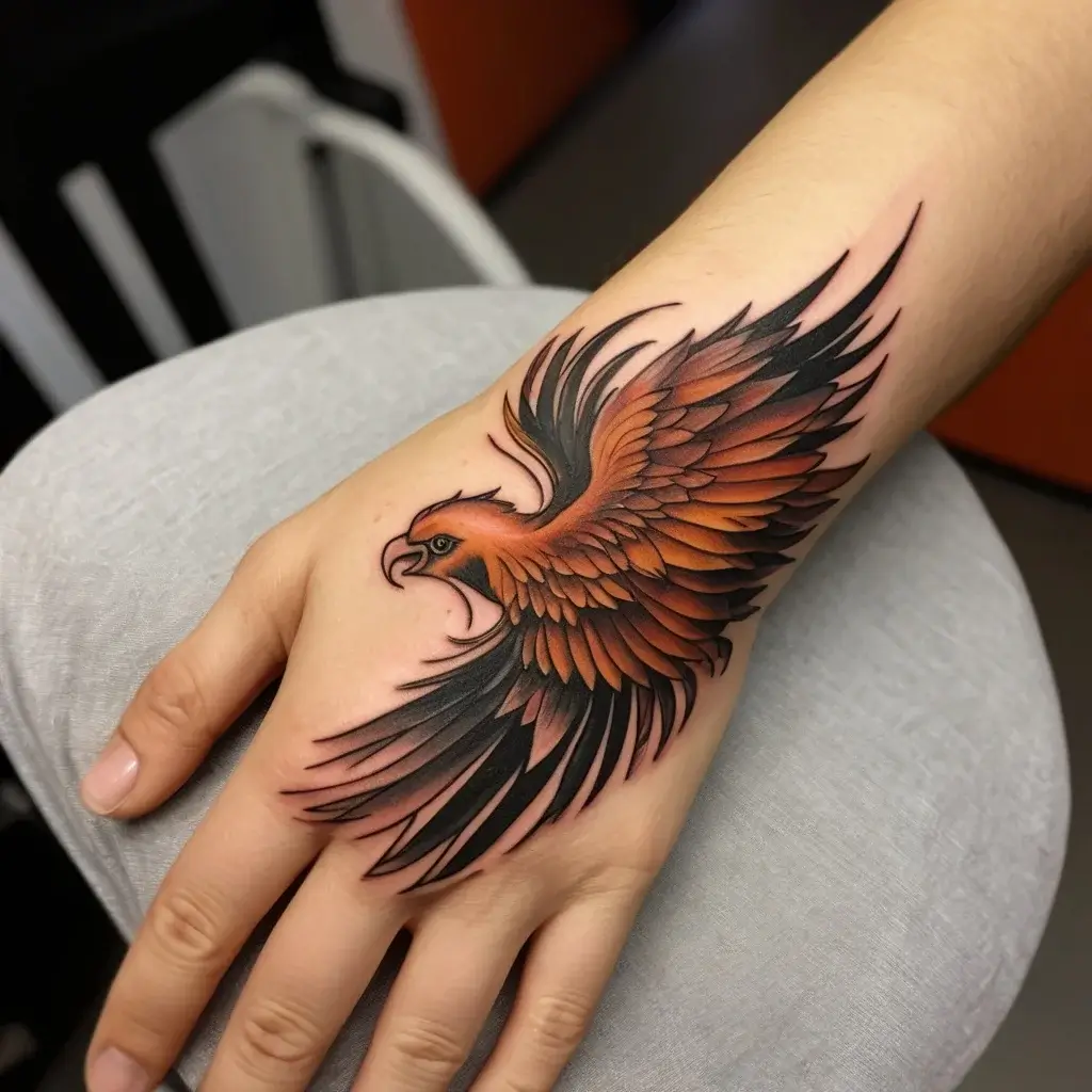 Phoenix bird tattoo (10)