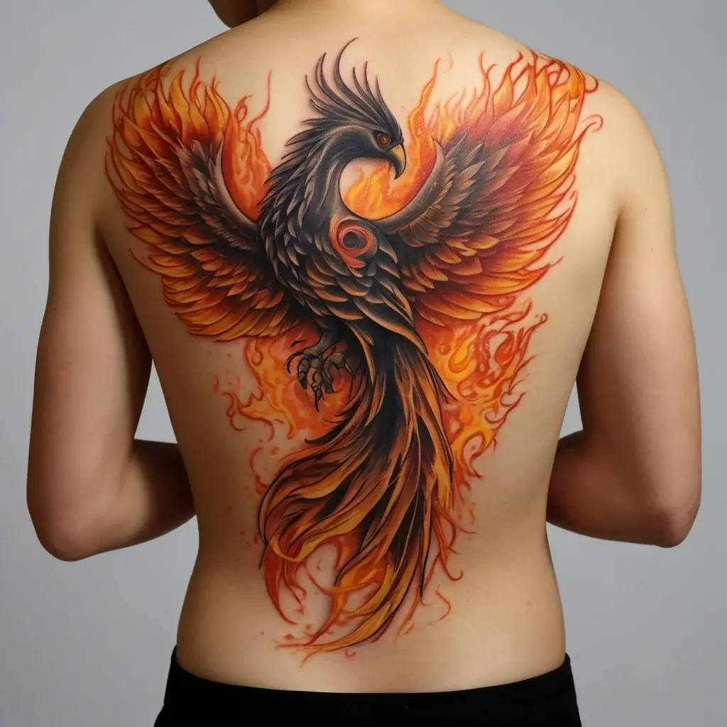 Phoenix bird tattoo (17)