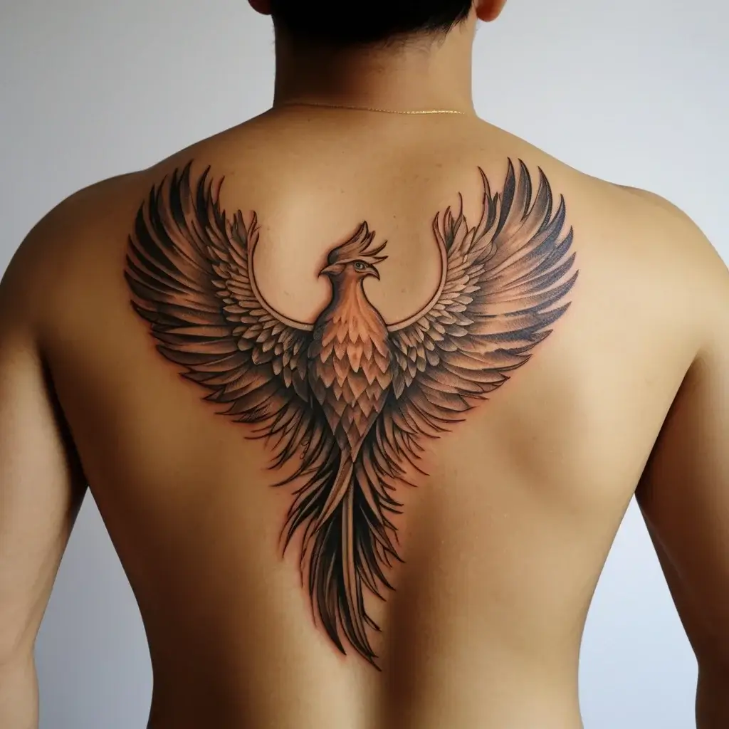 Phoenix bird tattoo (2)